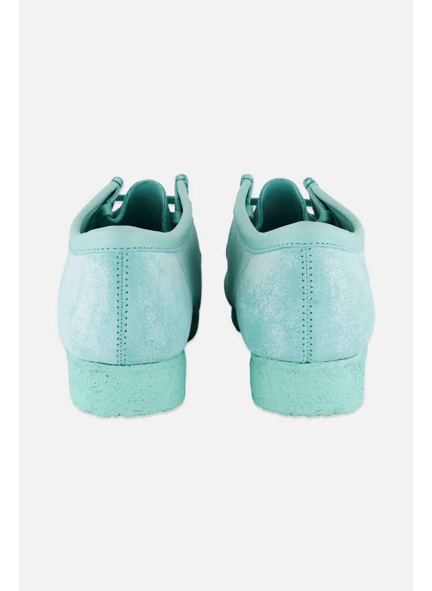 Men Lace Up Casual Shoes, Mint Green