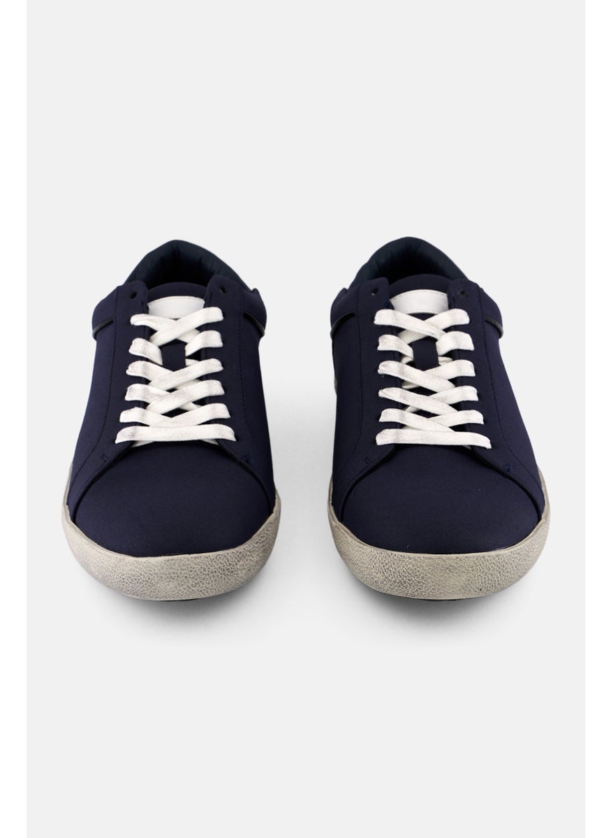 Men Medium Damon Lace Up Sneaker Shoes, Navy