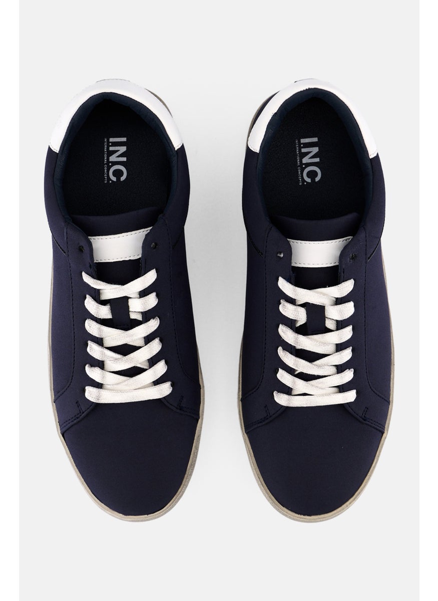 Men Medium Damon Lace Up Sneaker Shoes, Navy