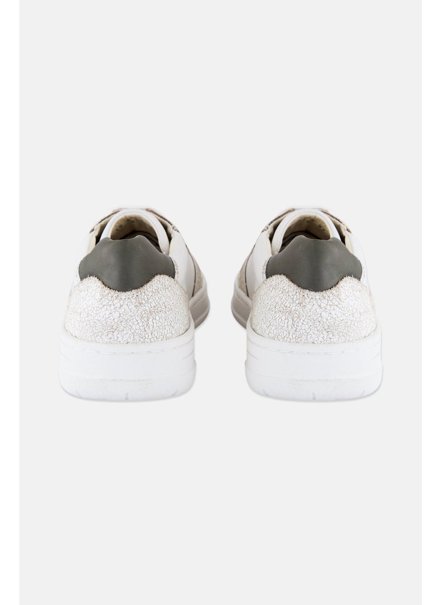 Men Lace Up Casual Shoes, White