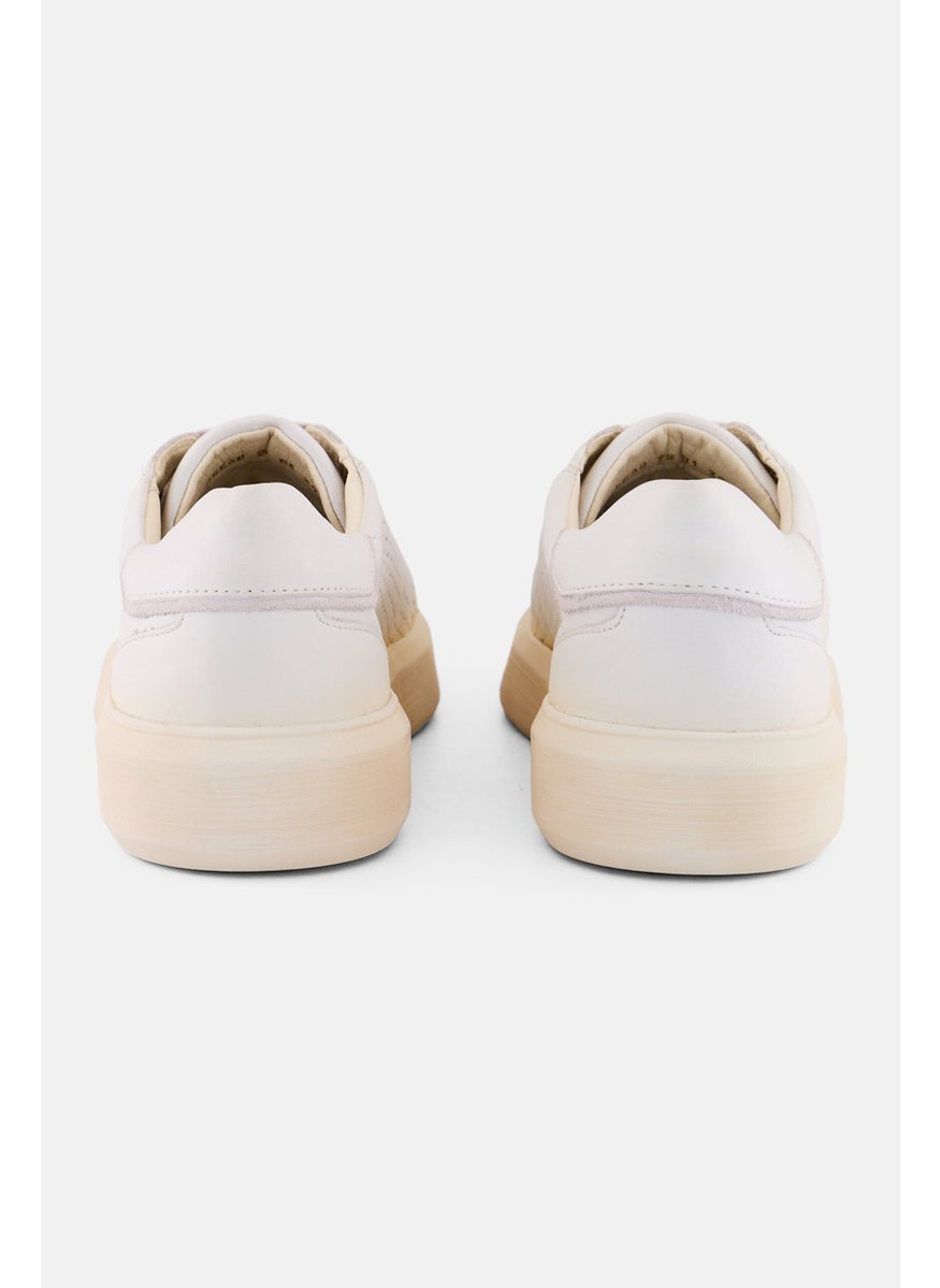 Men Lace Up Casual Shoes, White