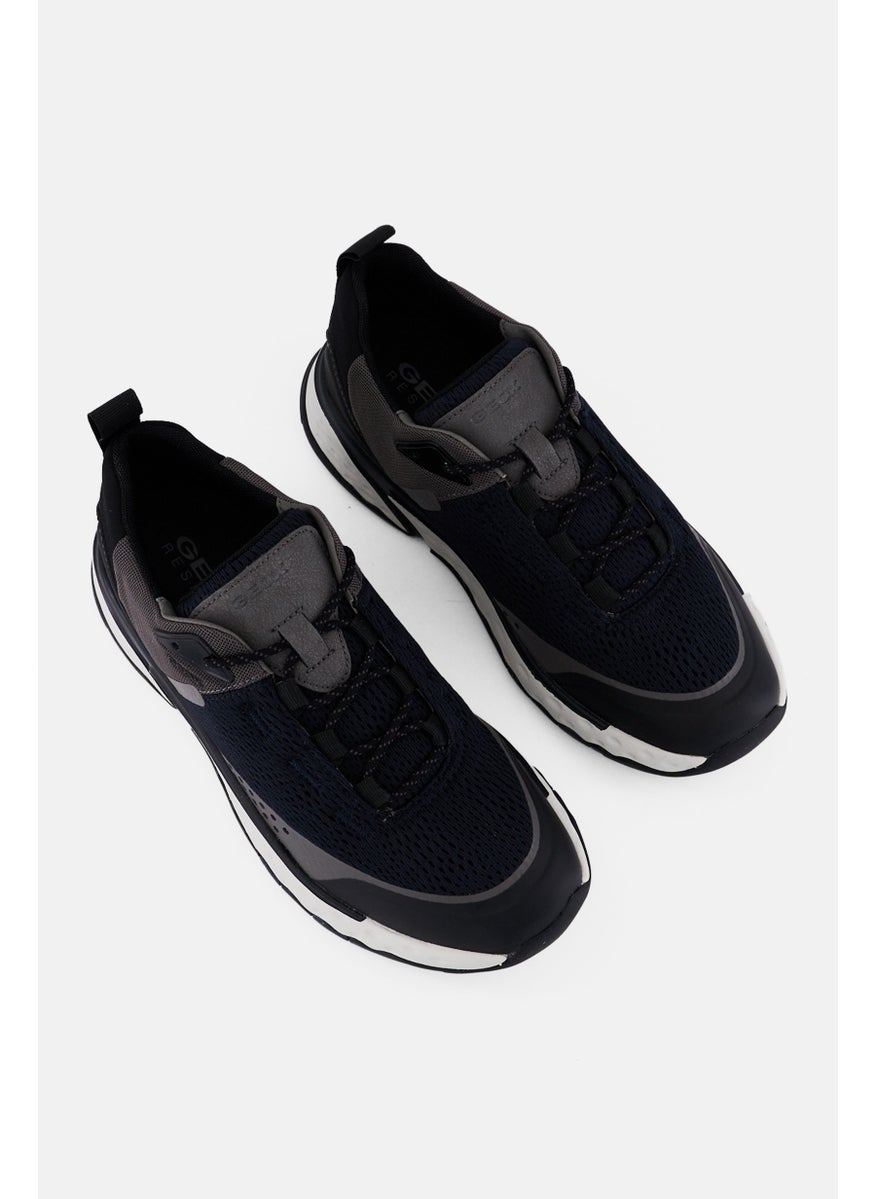 Men Lace Up Casual Shoes, Navy