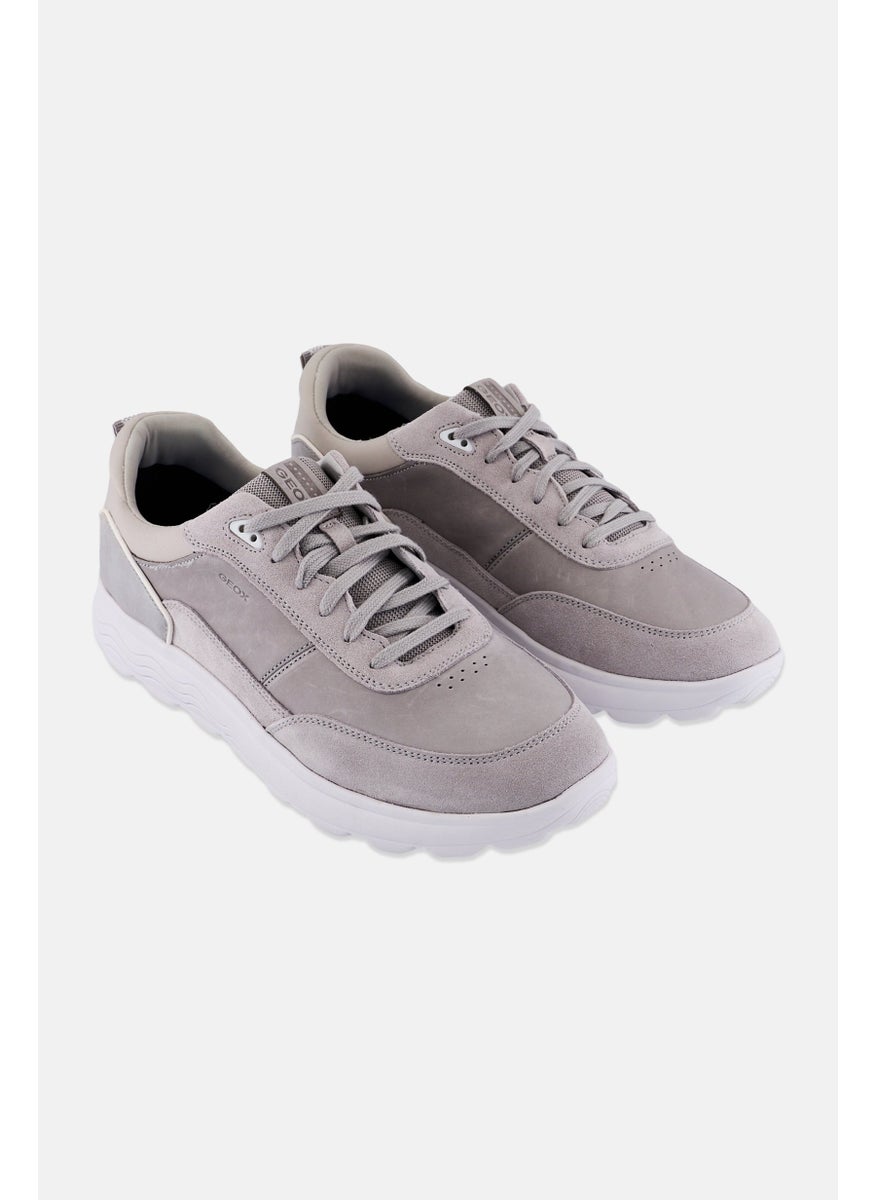 Men Lace Up Casual Shoes, Light Grey