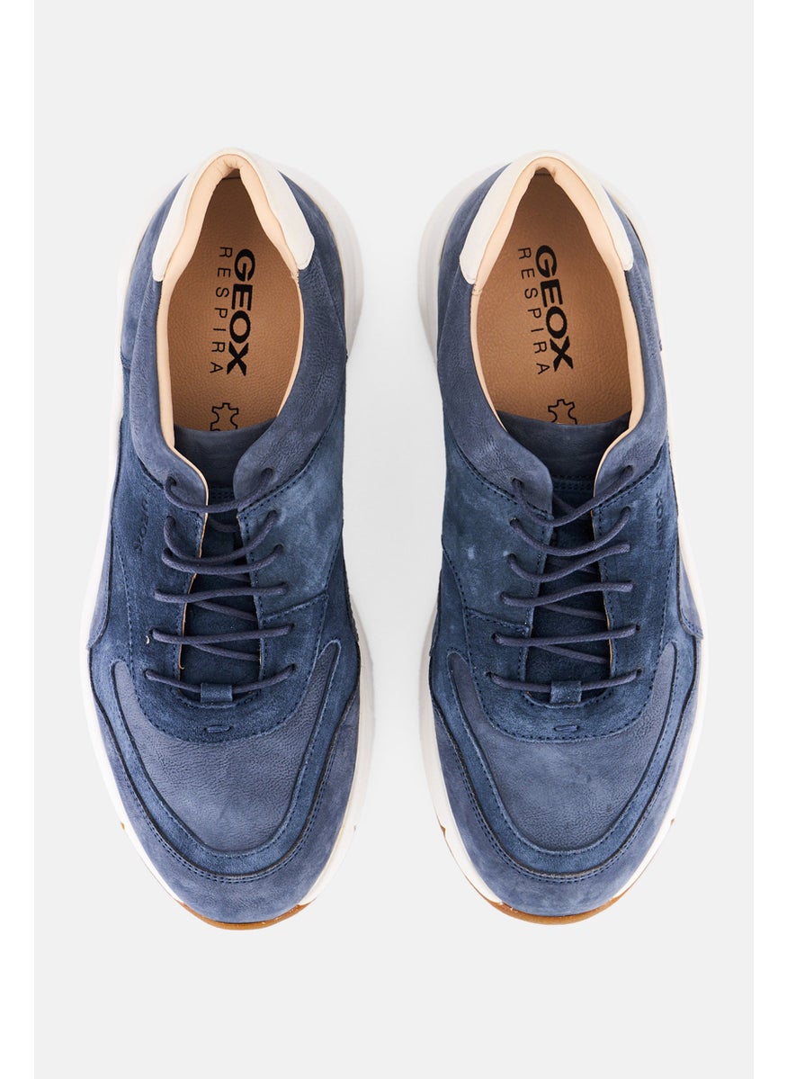 Men Lace Up Casual Shoes, Navy