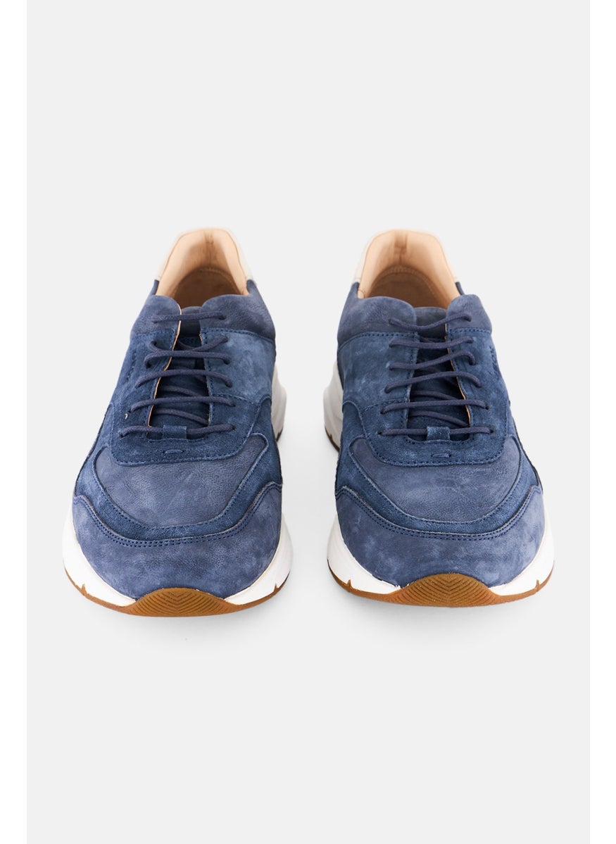 Men Lace Up Casual Shoes, Navy