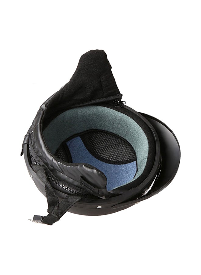 German Style Motorcycle PU Half Helmet Safety Goggles