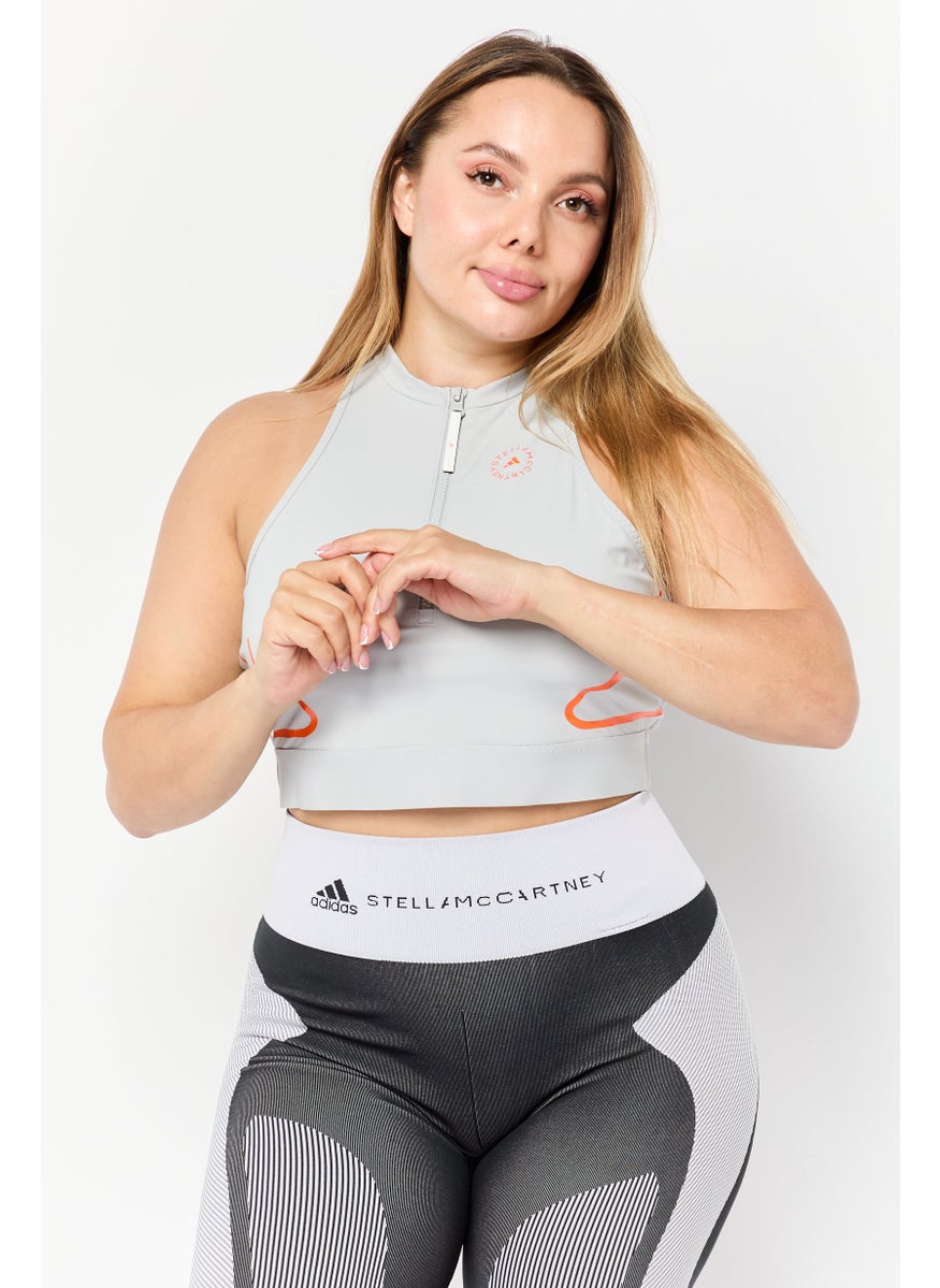 Women Sportswear Fit Sleeveless Training Tank Top, Grey