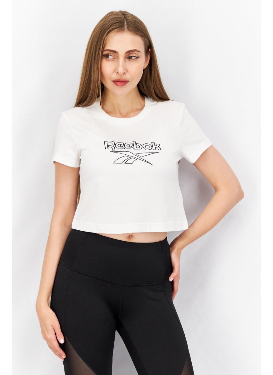 Women Sportswear Fit Short Sleeve Running T-Shirts, White