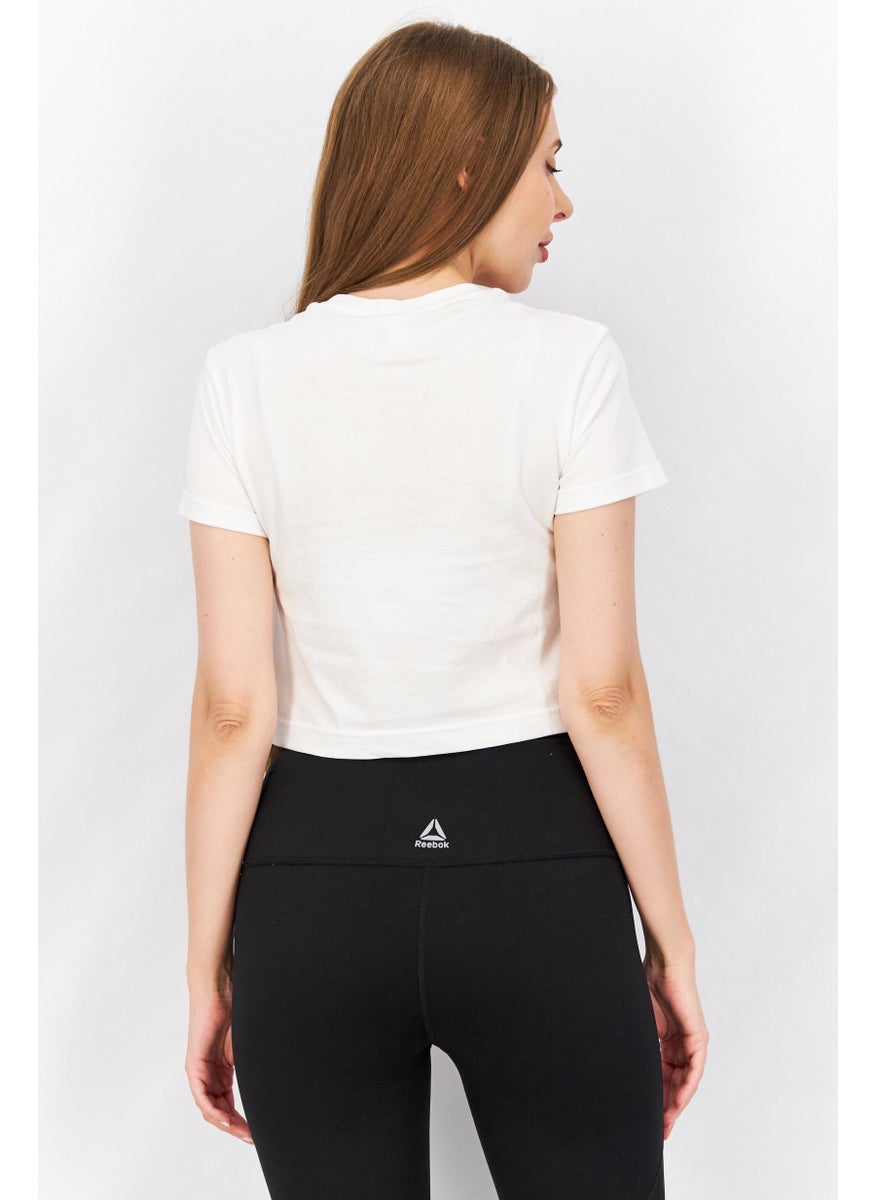 Women Sportswear Fit Short Sleeve Running T-Shirts, White