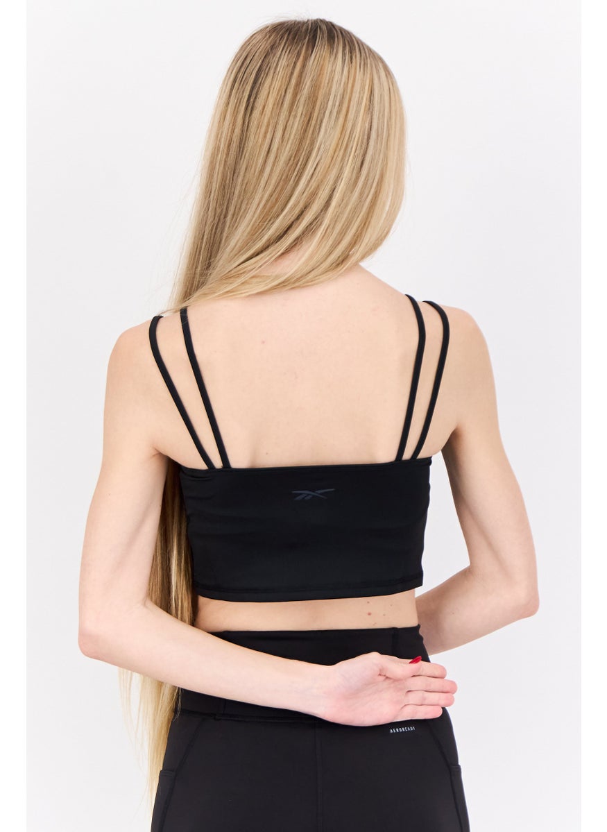 Women Sportswear Fit Sleeveless Outdoor Tank Top, Black