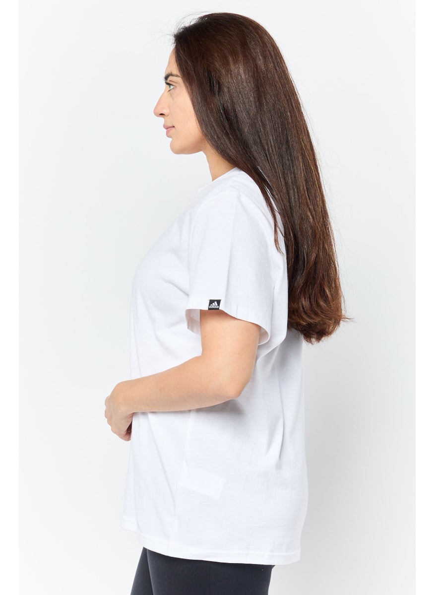 Women Sportswear Fit Short Sleeves Outdoor T-Shirt, White