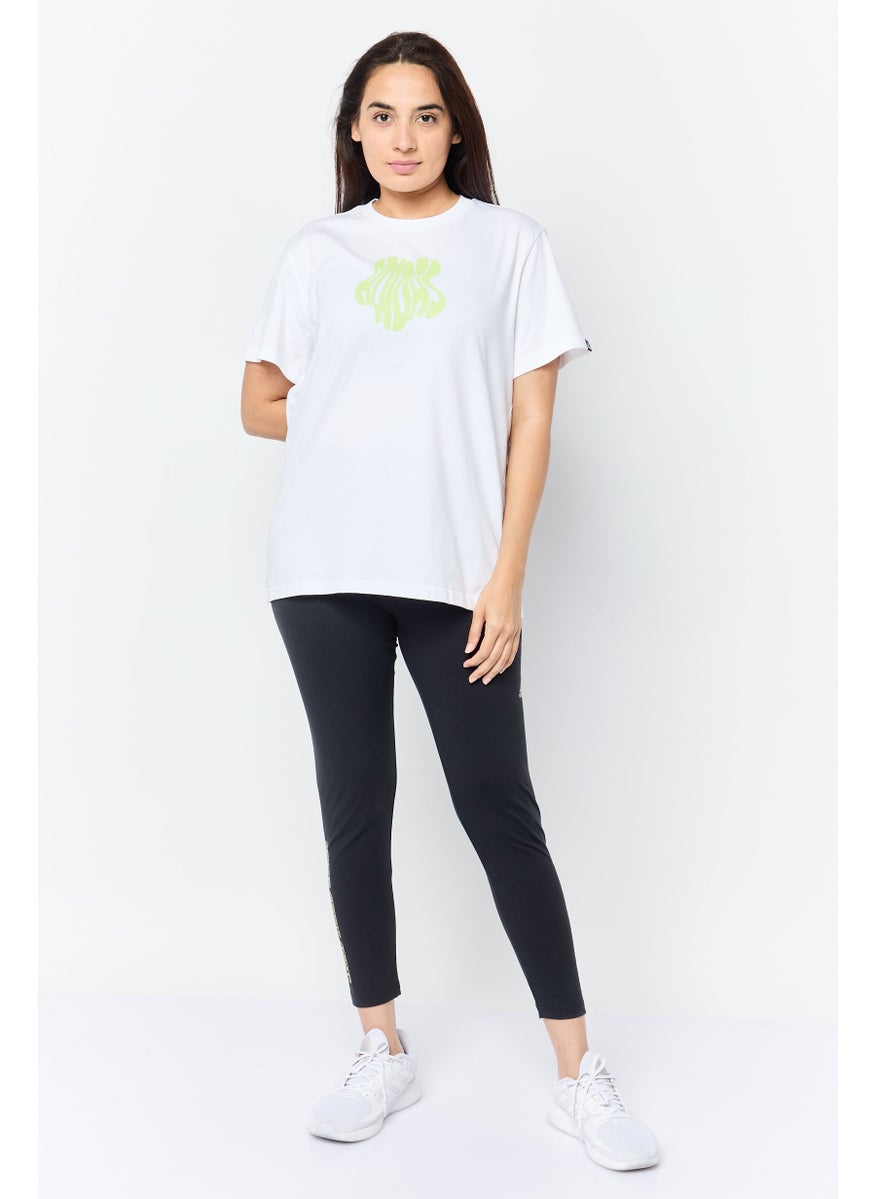 Women Sportswear Fit Short Sleeves Outdoor T-Shirt, White