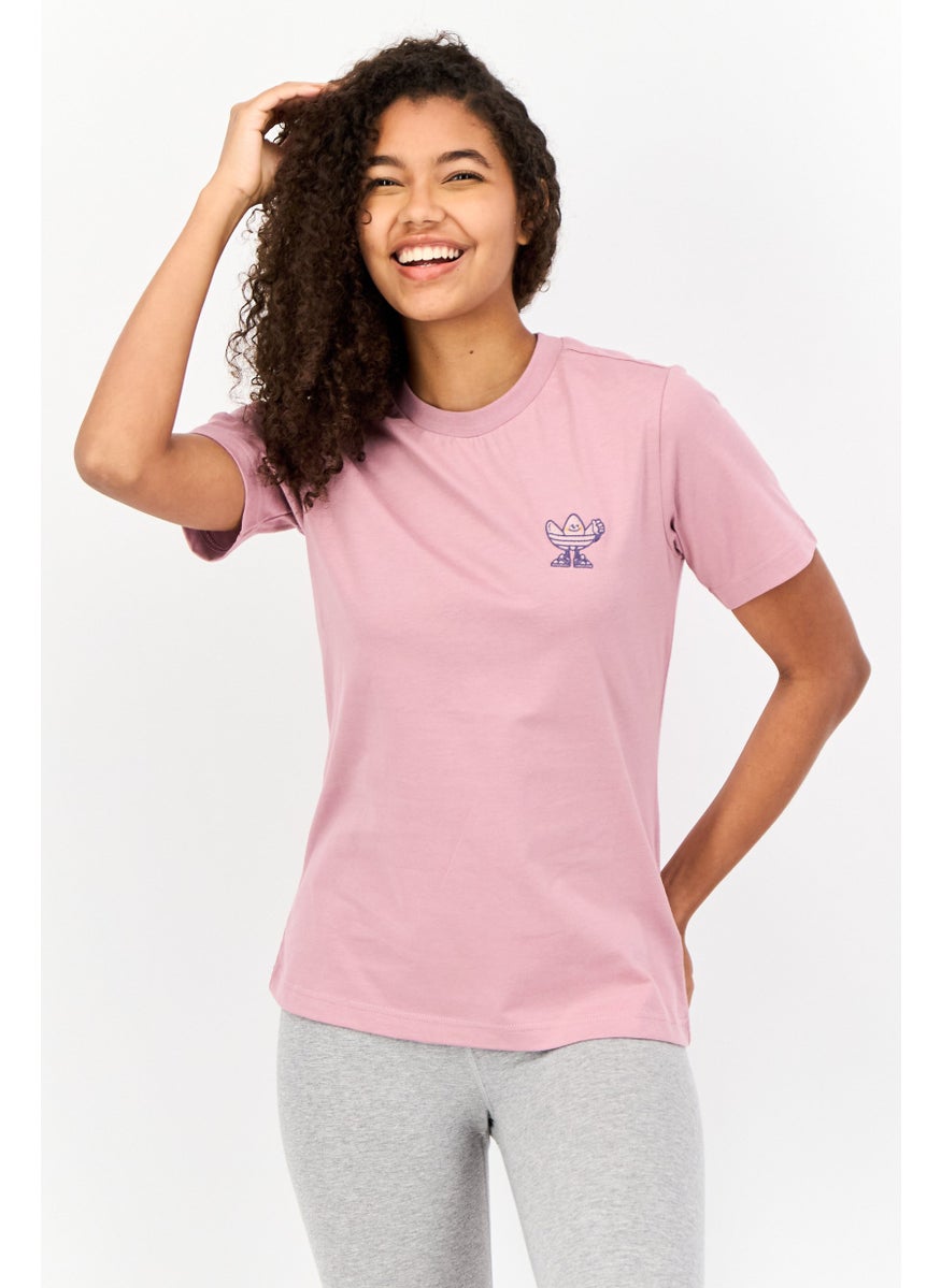 Women Sportswear Fit Short Sleeve Outdoor T-Shirt, Mauve