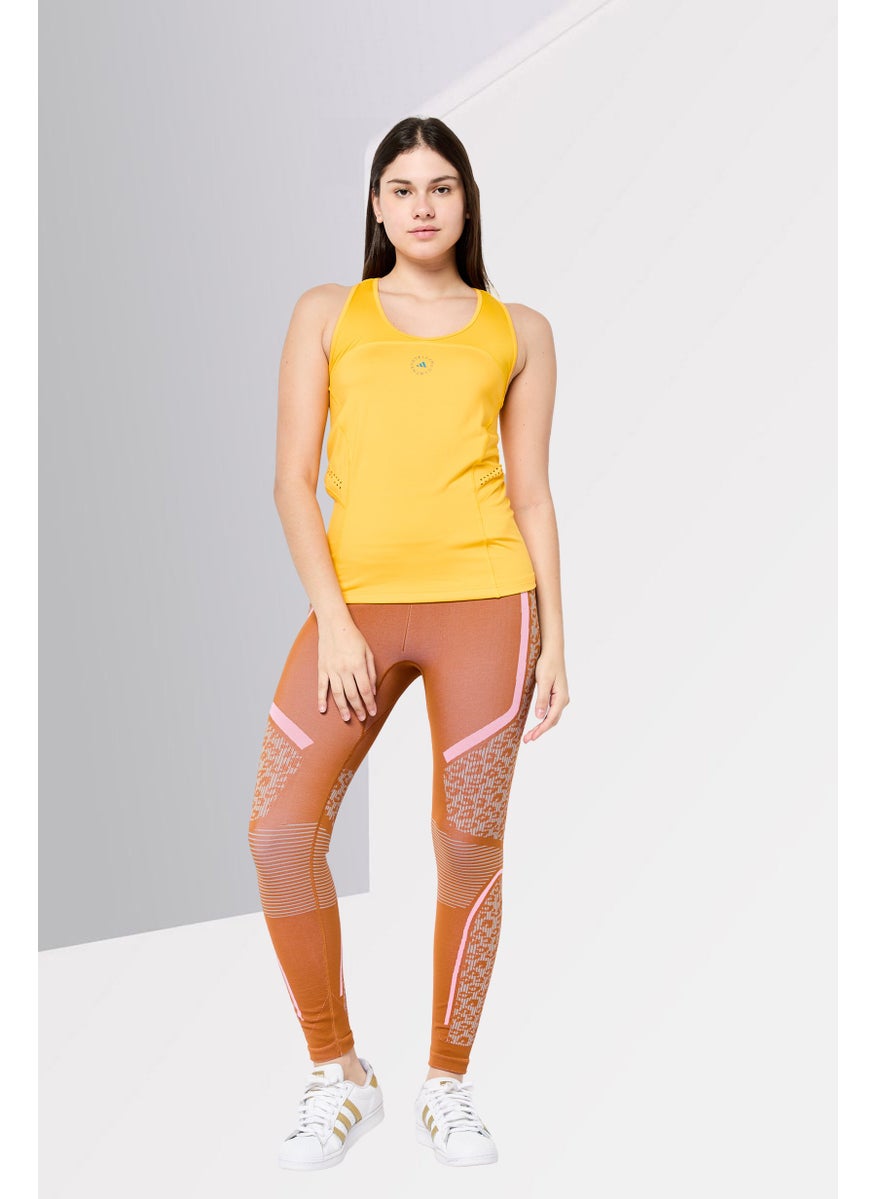 Women Sportswear Fit Sleeveless Training Tank Top, Crew Yellow
