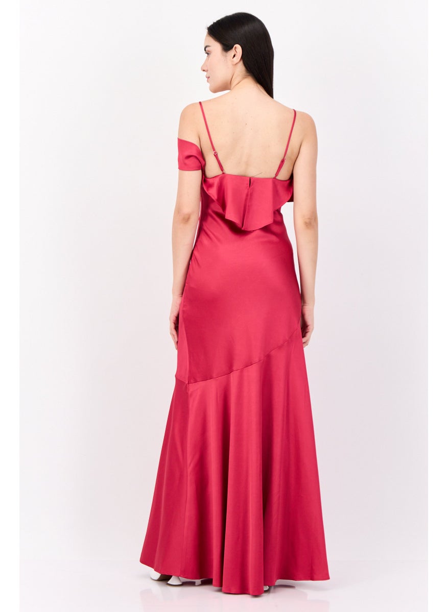 Women Plain  Maxi Dress, Pink