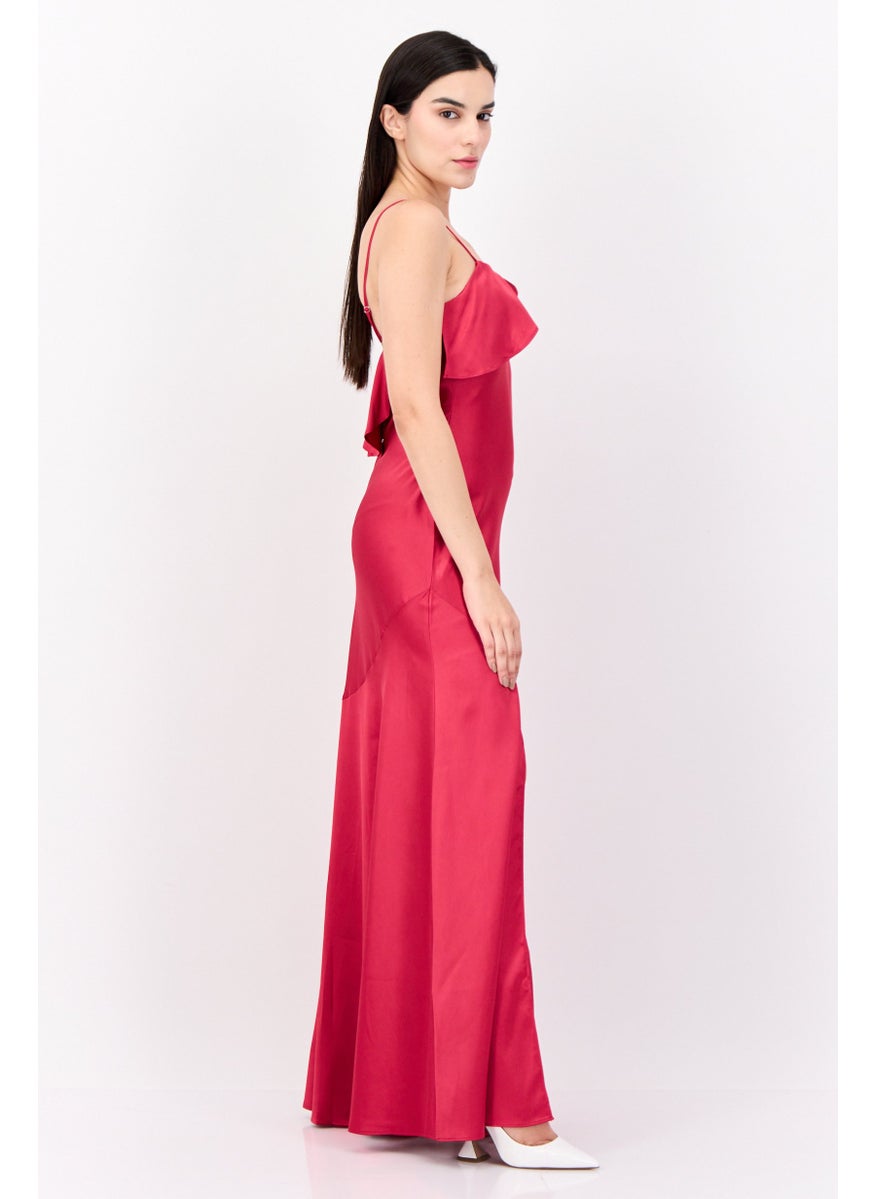 Women Plain  Maxi Dress, Pink