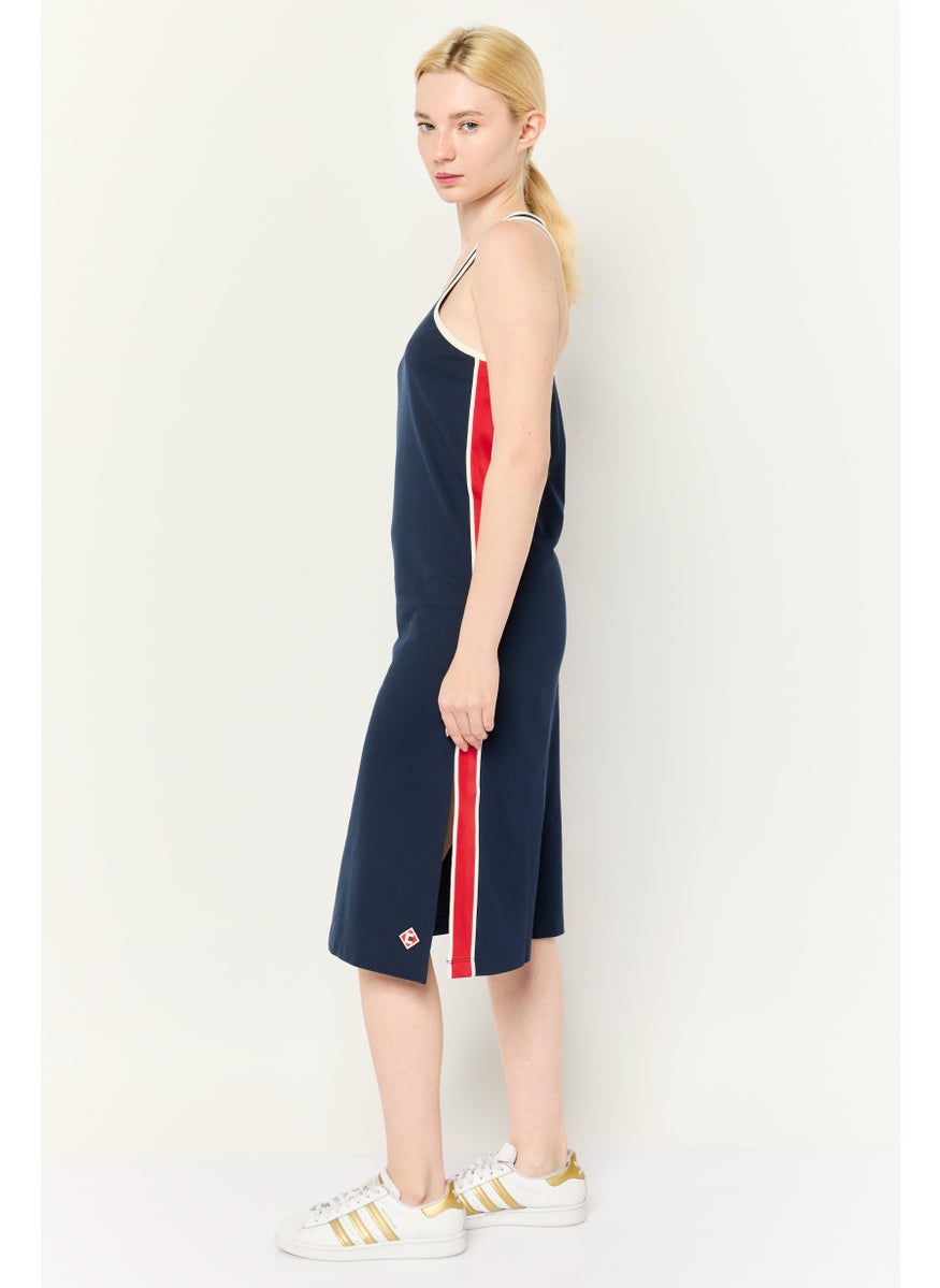 Women Textured Midi Dress, Multicolor