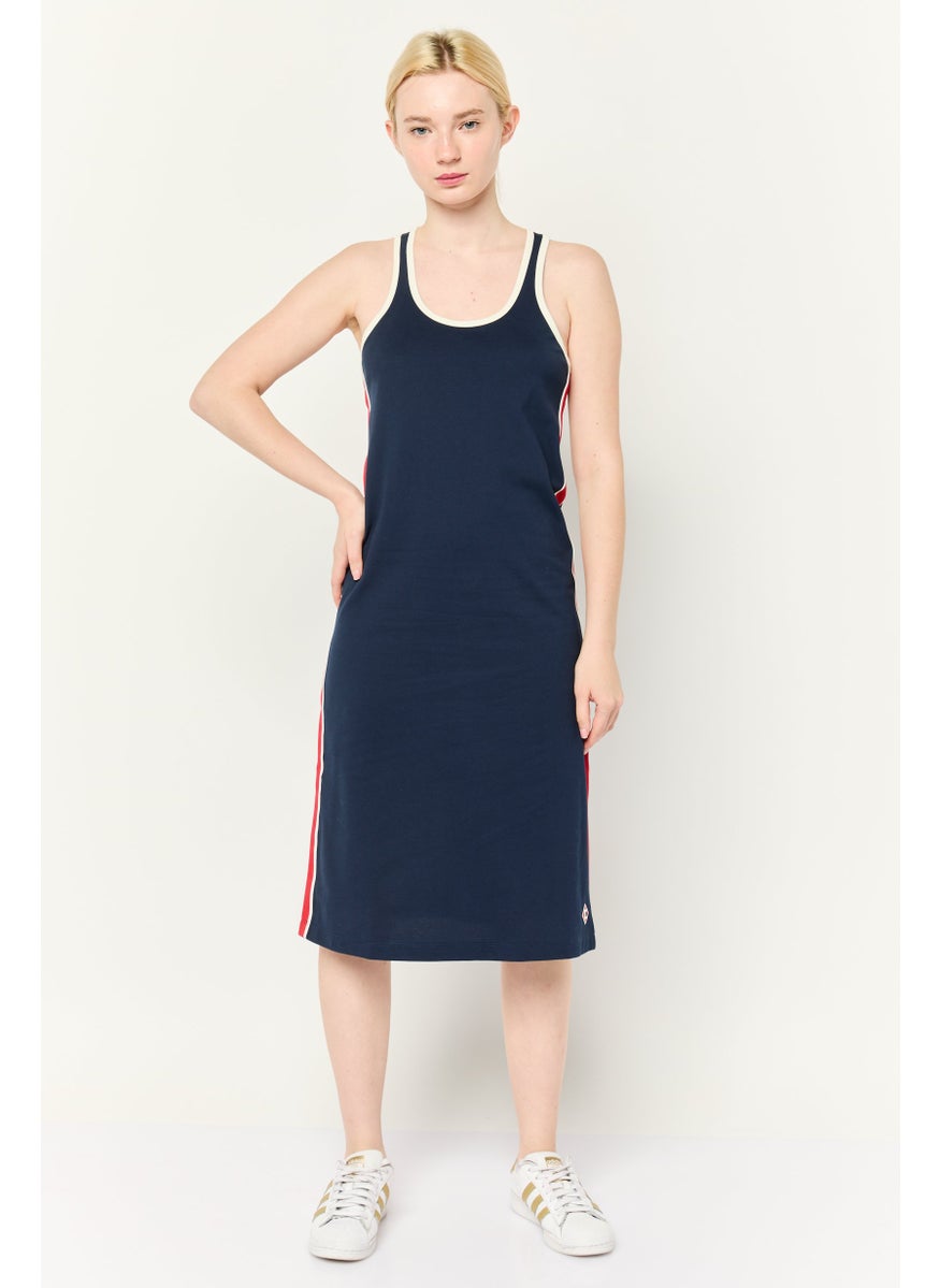 Women Textured Midi Dress, Multicolor