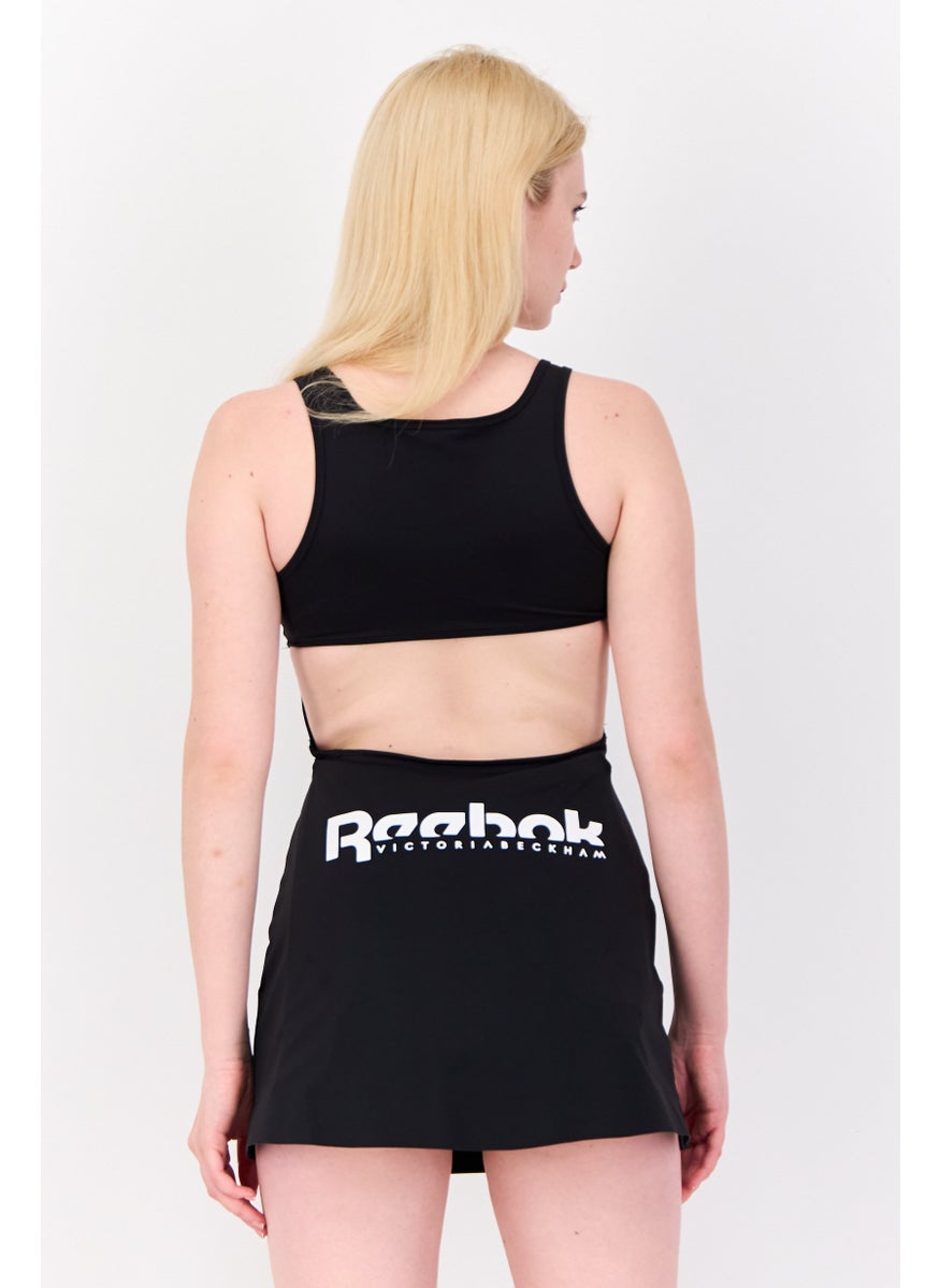 Women Sportswear Fit Sleeveless Tennis 2 in 1 Dress And Shorts, Black