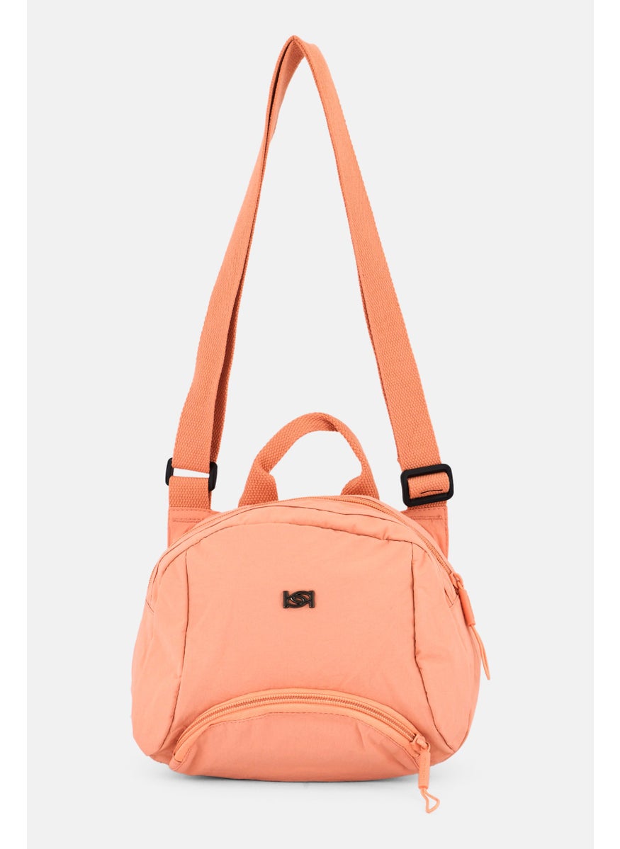 Women Brand Logo Cross Body Bag 24 L x 17 H x 9 W cm, Light Pink