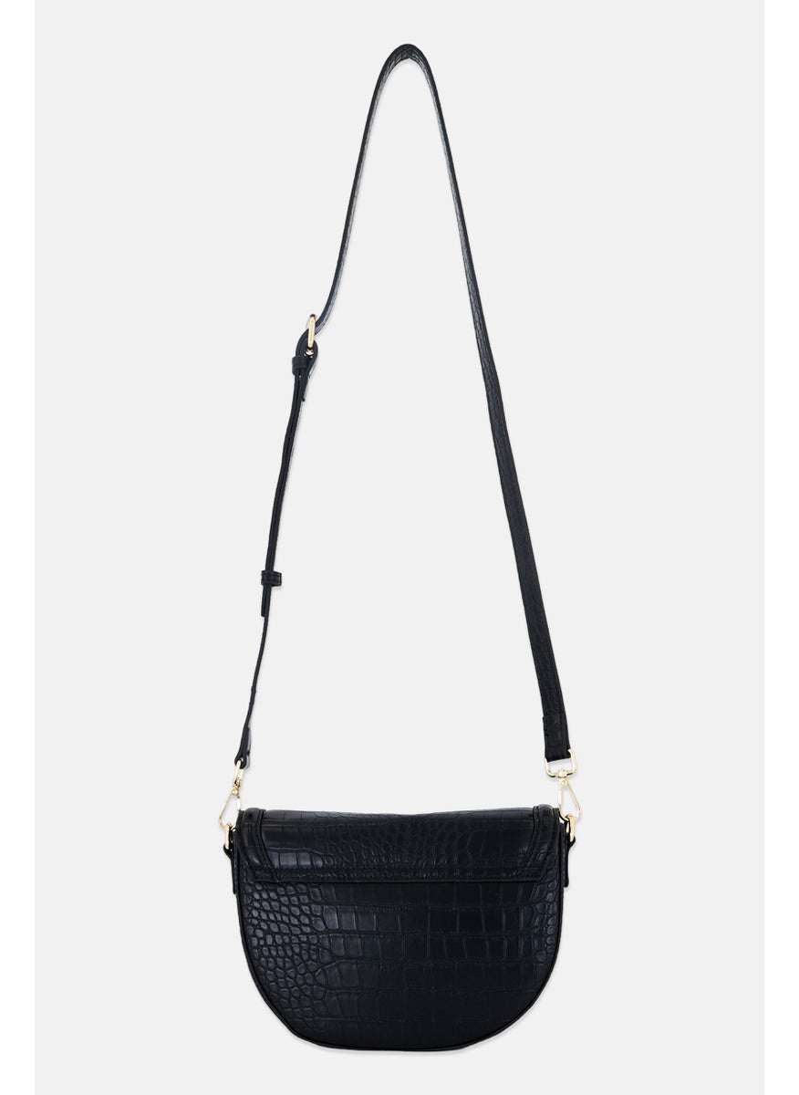 Women Brand Logo Cross Body Bag H 16 x L 22 x W 7 cm, Black