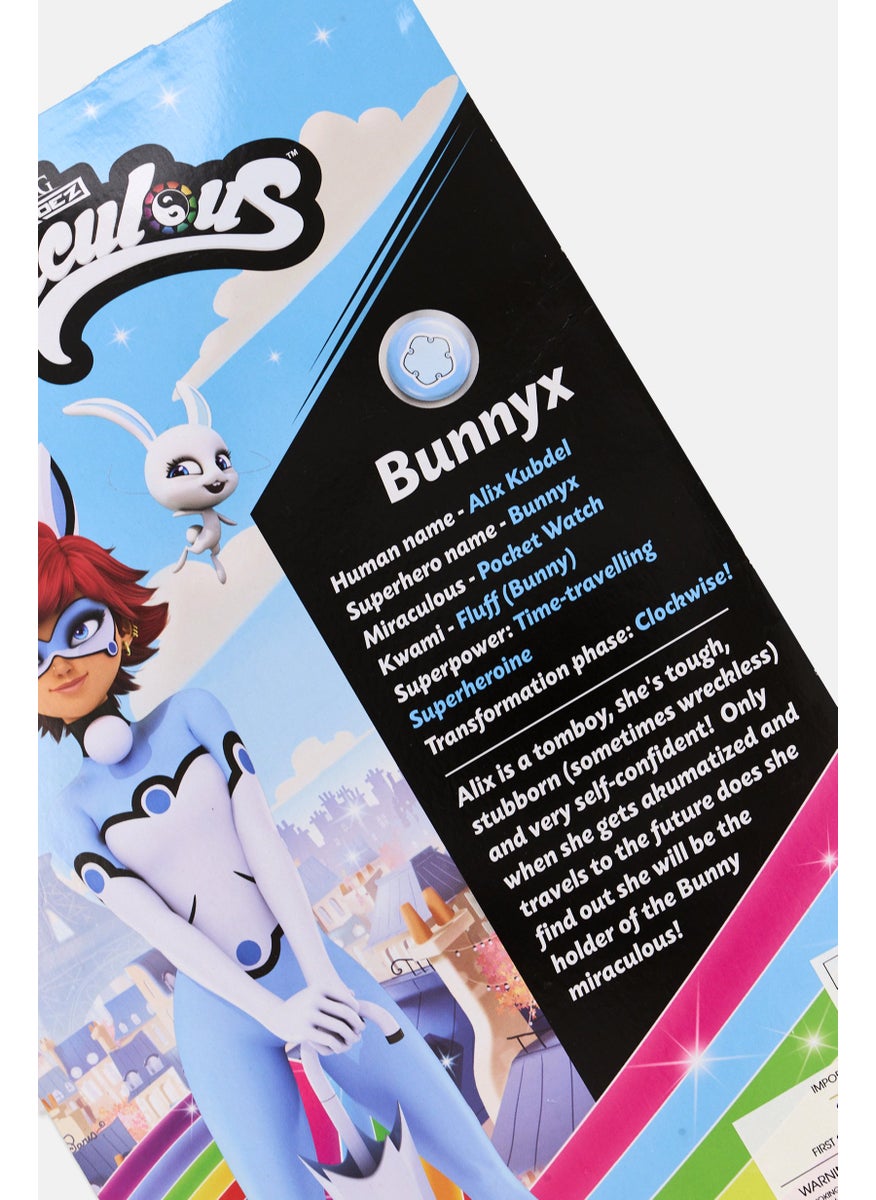 Ladybug Bunny x Fashion Doll With Fluff Kwami and Bunny Ears Headband, Turquoise