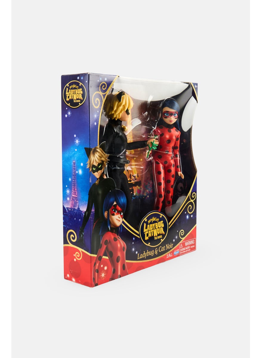 2 Piece Tales of Ladybug and Cat Noir Fashion Dolls, Red/Black