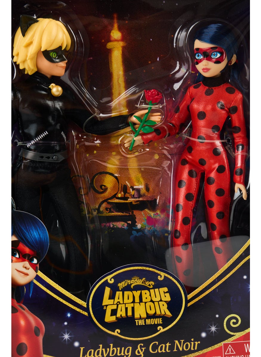 2 Piece Tales of Ladybug and Cat Noir Fashion Dolls, Red/Black