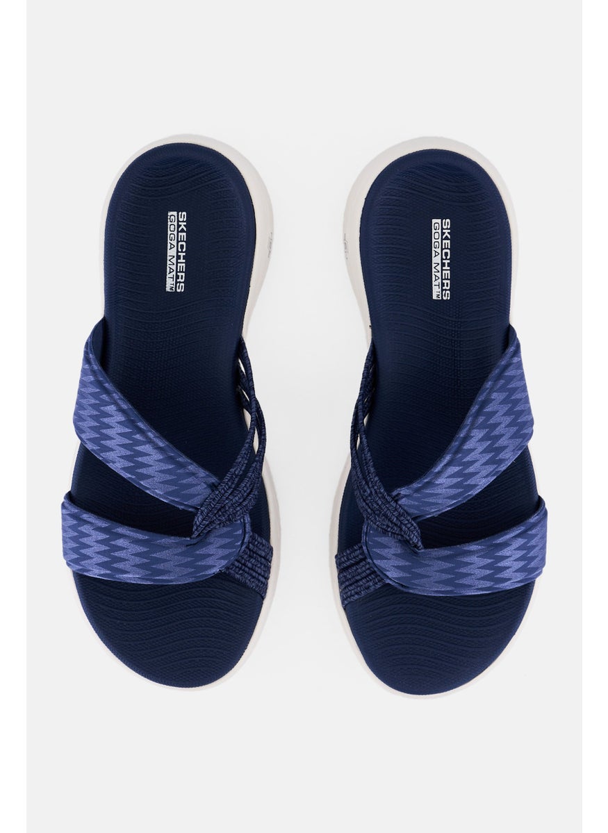 Women On The Go Strap Slip On Sandals, Blue