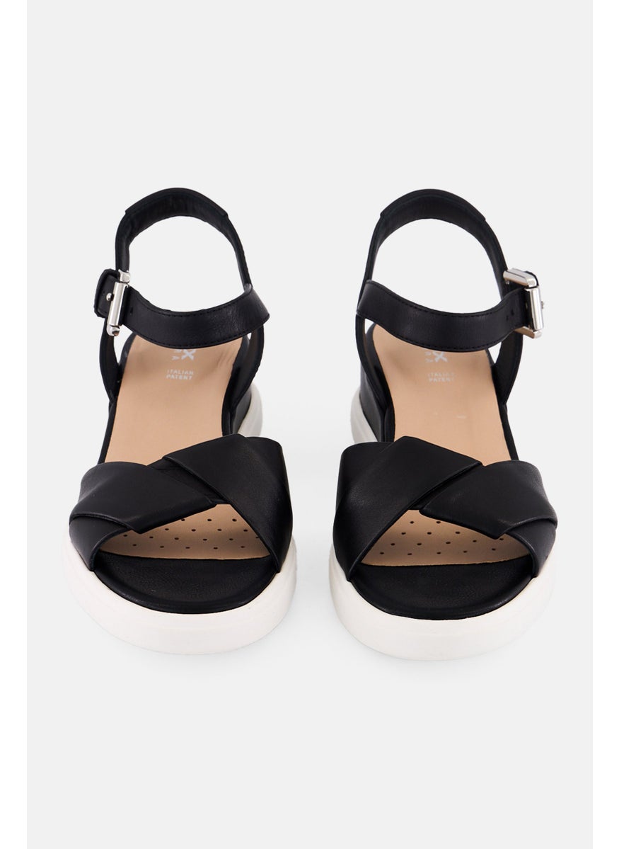 Women Adjustable Buckle Sandal, Black