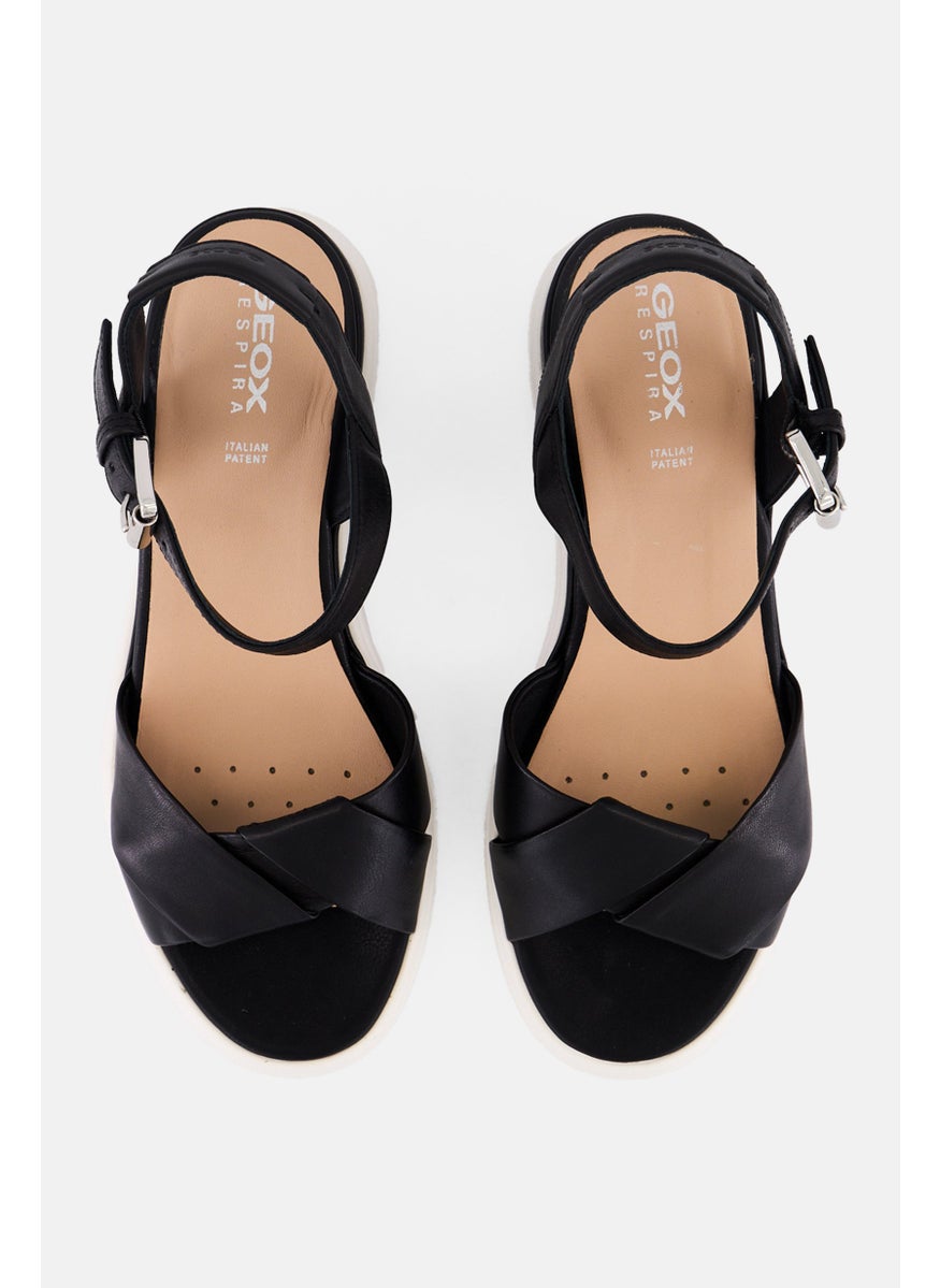Women Adjustable Buckle Sandal, Black