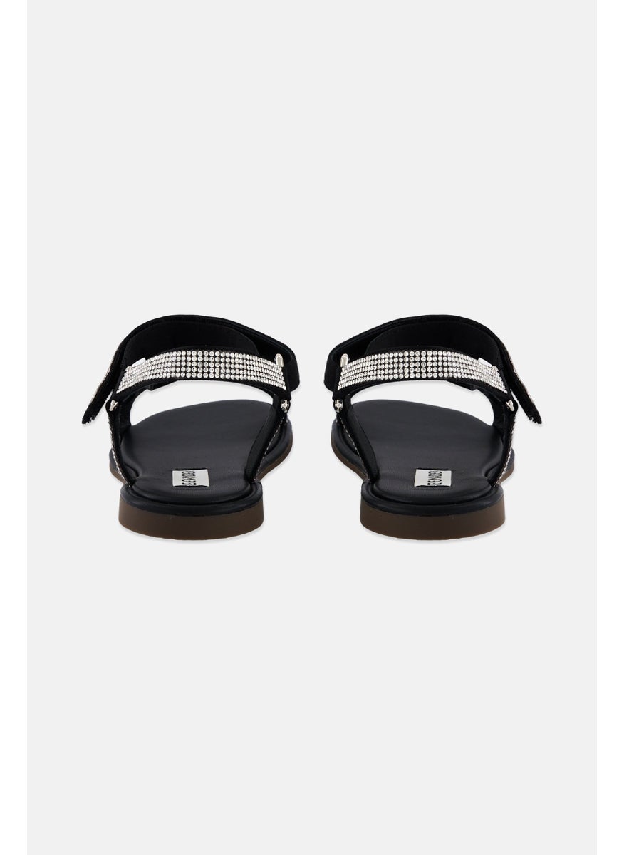 Women Fancifulfa Velcro Closure Sandals, Black