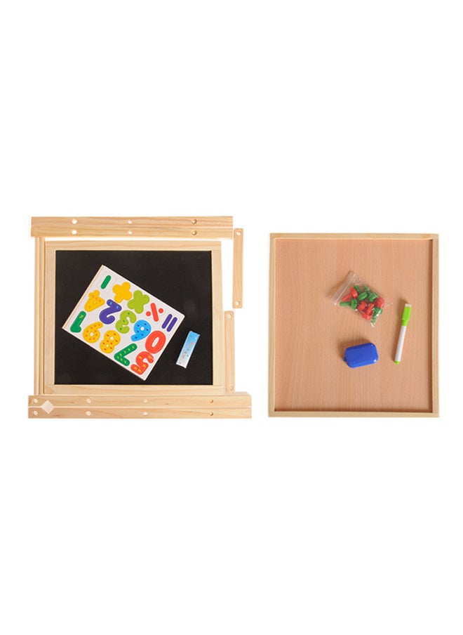 Multifunctional 2-In-1 Magnetic Board At One Side And Chalkboard On Other 50x4.5x36cm