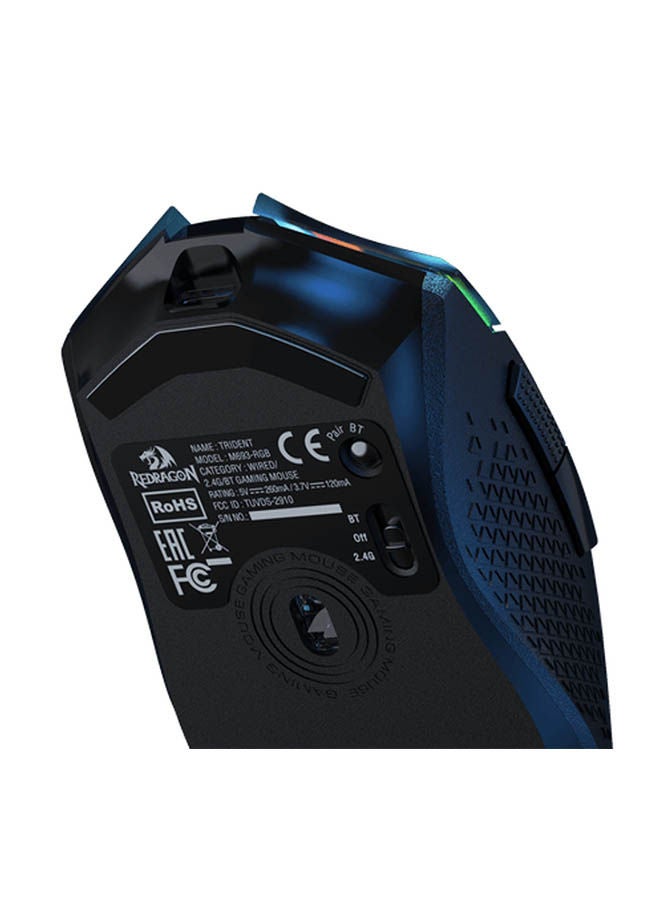 M693 Wireless Gaming Mouse, 8000 DPI Wired/Wireless Gamer Mouse with 3 Mode Connection, Bluetooth & 2.4G Wireless, 7 Macro Buttons, Long Lasting Battery Capacity and RGB for PC/Mac/Laptop