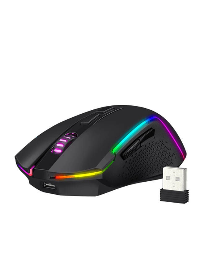 M693 Wireless Gaming Mouse, 8000 DPI Wired/Wireless Gamer Mouse with 3 Mode Connection, Bluetooth & 2.4G Wireless, 7 Macro Buttons, Long Lasting Battery Capacity and RGB for PC/Mac/Laptop