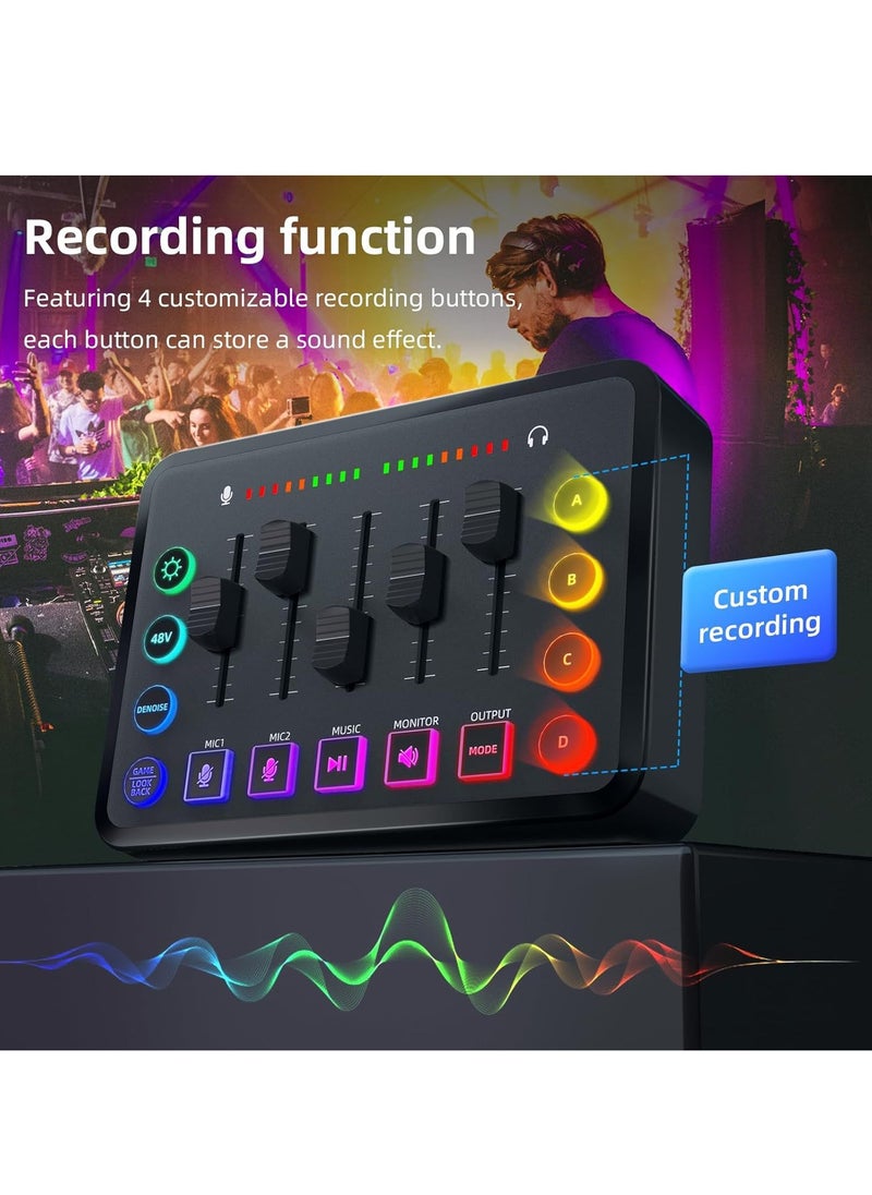 Podcast Equipment Bundle, BM 800 Podcast Microphone Bundle with F9 Voice Changer, Condenser Microphone Recording Studio Package for Podcasting Live Streaming Singing PC Mobile TikTok YouTube