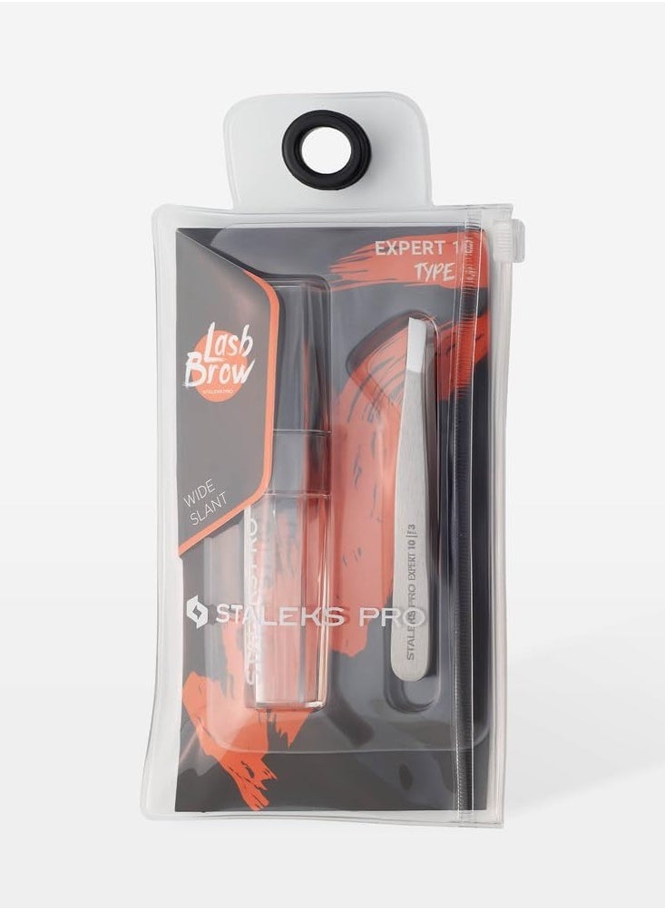 Tweezers For Eyebrow - STALEKS-PRO - type 3 - Surgical Stainless Steel - Slant Tip Tweezer - Durability - Precision - Handmade - For Experts - And...