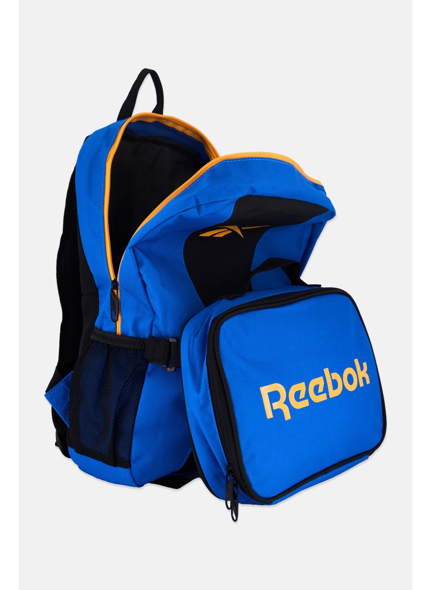 Men 2 Pcs Brand Logo Backpack And Lunch Bag 41 H x 29 L x 8 W cm, Blue