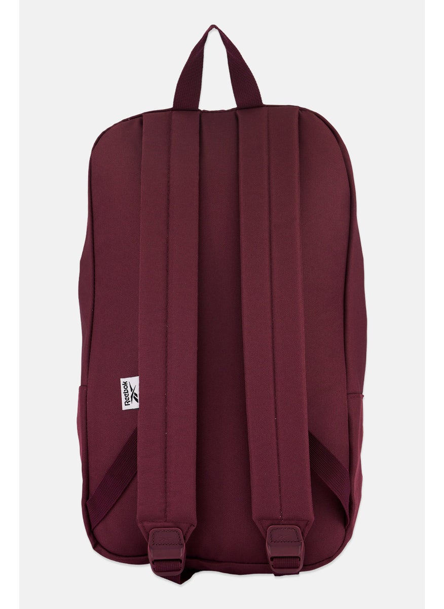 Men Brand Logo Backpack 44 H x 26 L x 13 W cm, Dark Maroon