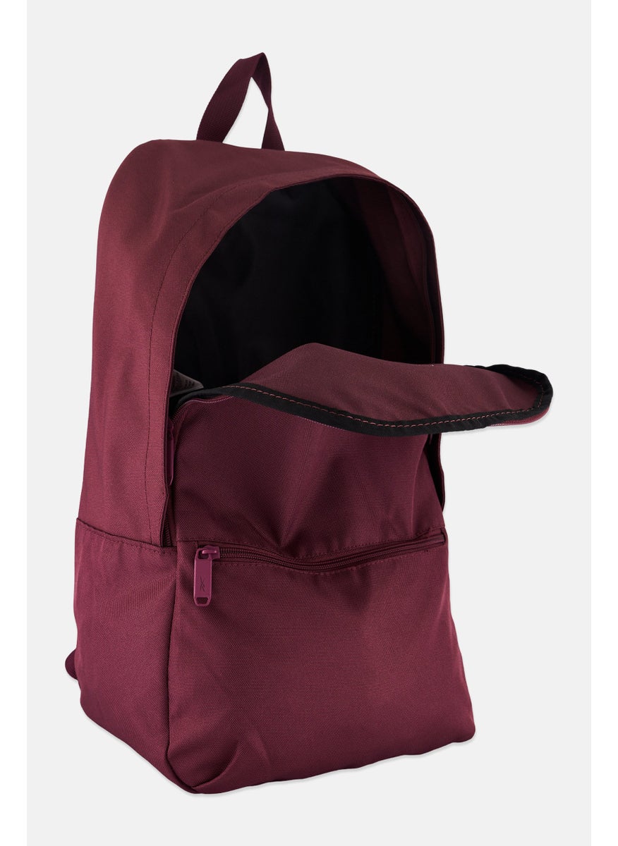 Men Brand Logo Backpack 44 H x 26 L x 13 W cm, Dark Maroon