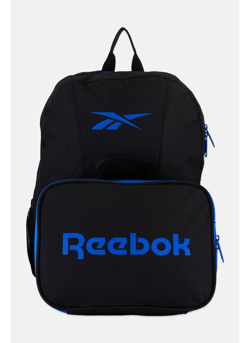 Men 2 Pcs Brand Logo Backpack And Lunch Bag 41 H x 29 L x 8 W cm, Black