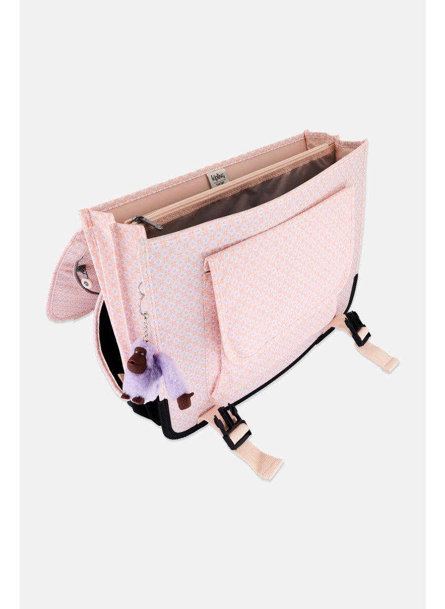 Women Allover Printed Backpack 34 H x 40 ,5 L x 14 W cm, Pink