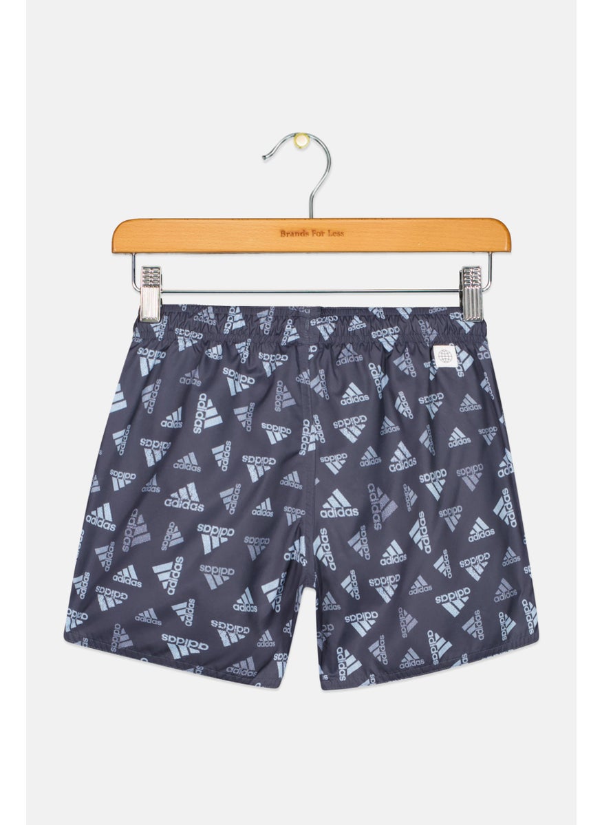 Kids Boy Brand Logo Board Shorts, Navy