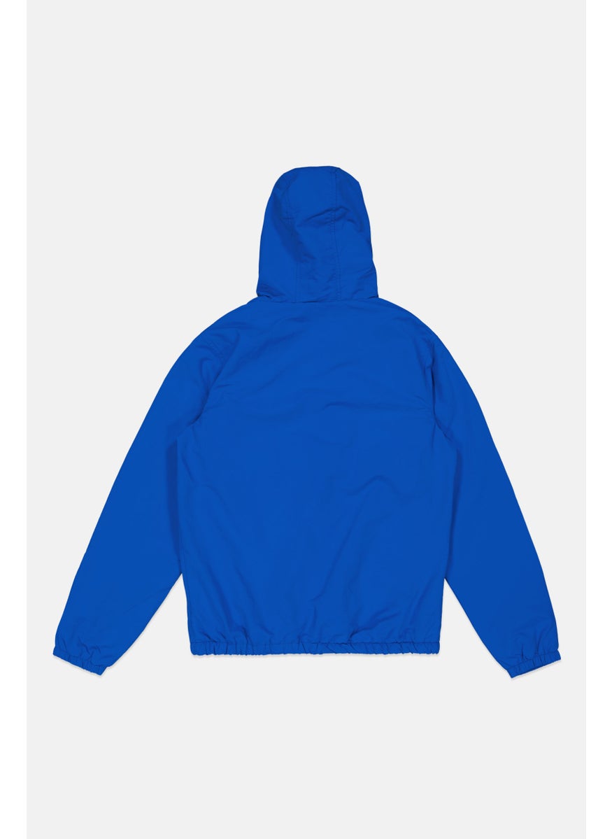 Kids Boy Brand Logo Windbreaker Jacket, Blue