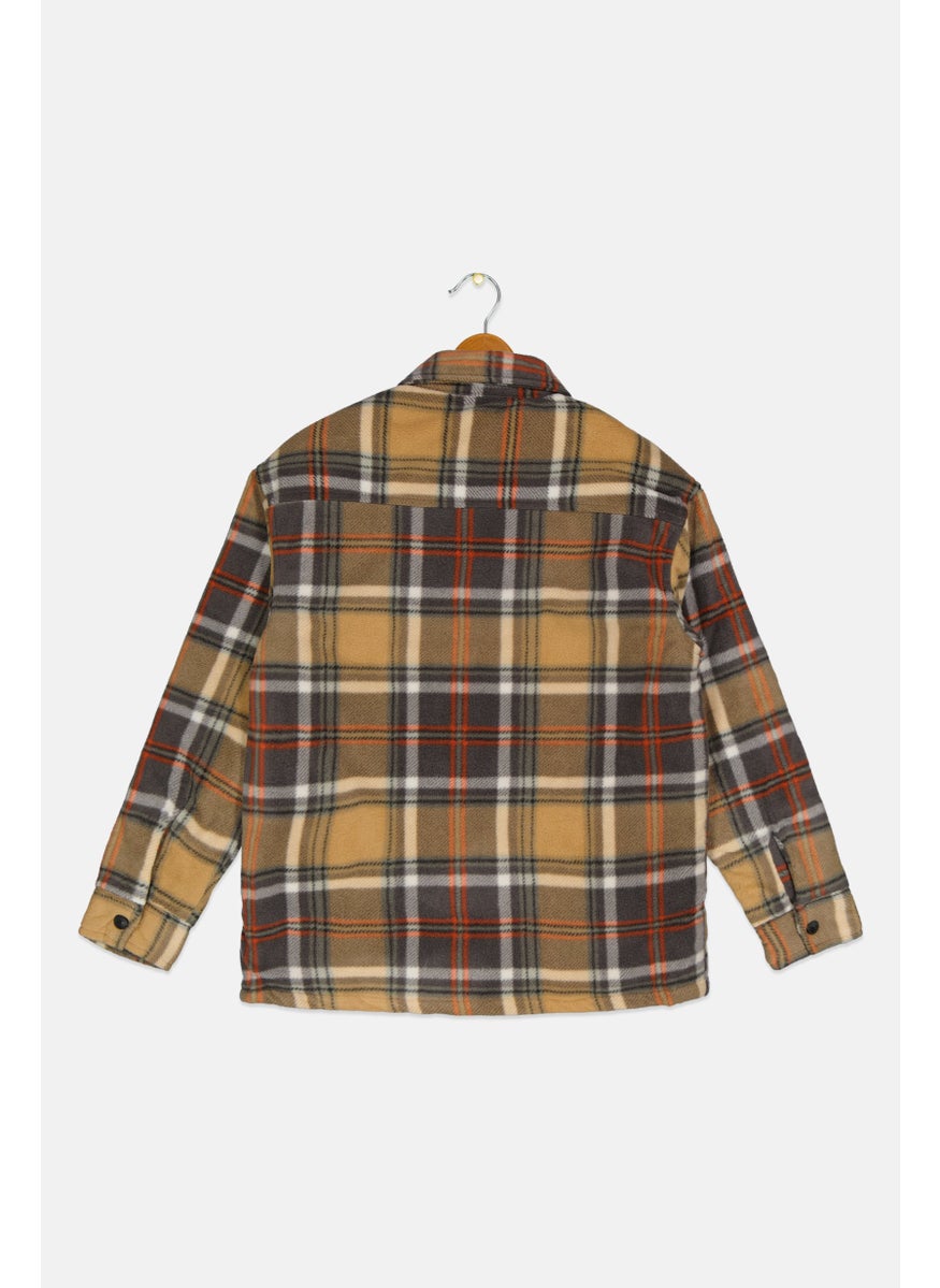 Kids Boy Plaid Jacket Shirt, Multicolor