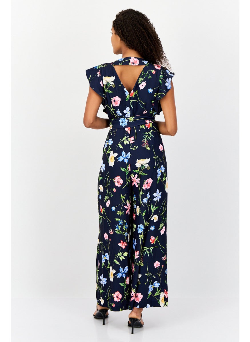 Women Allover Print Jumpsuit, Multicolor