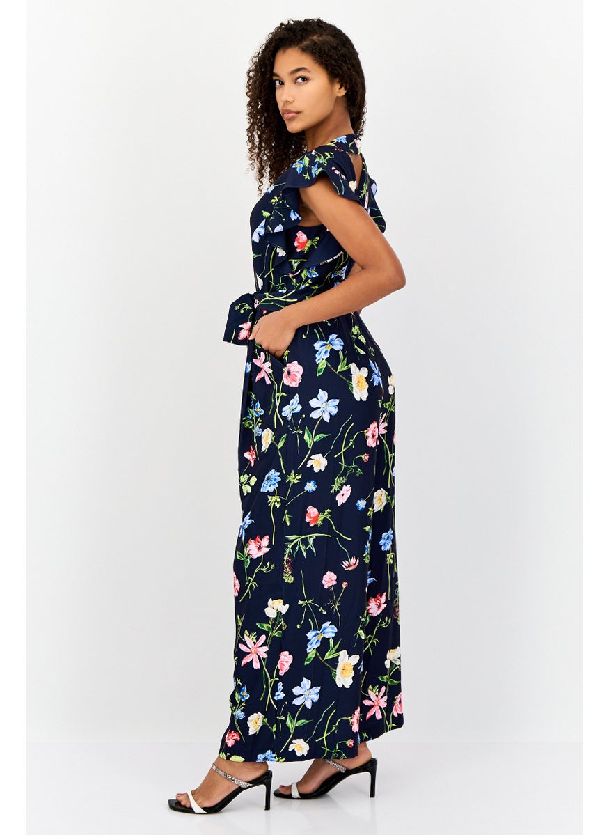 Women Allover Print Jumpsuit, Multicolor