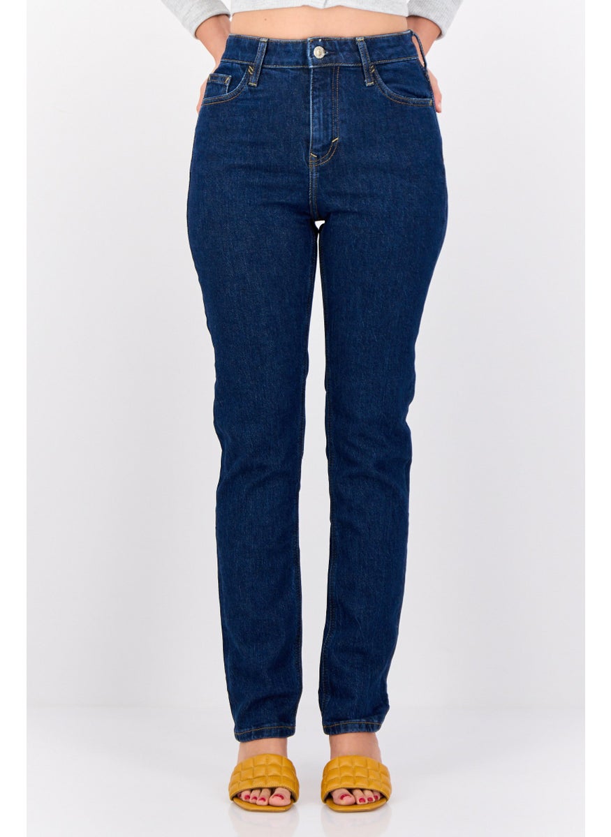 Women Slim Fit Washed Stretchable Jeans, Blue