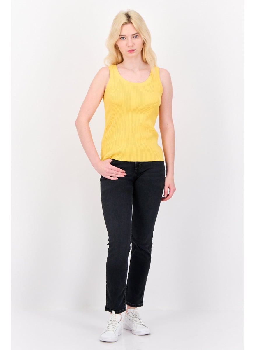 Women Slim Fit Mid Rise Straight Leg Stretchable Jeans, Black