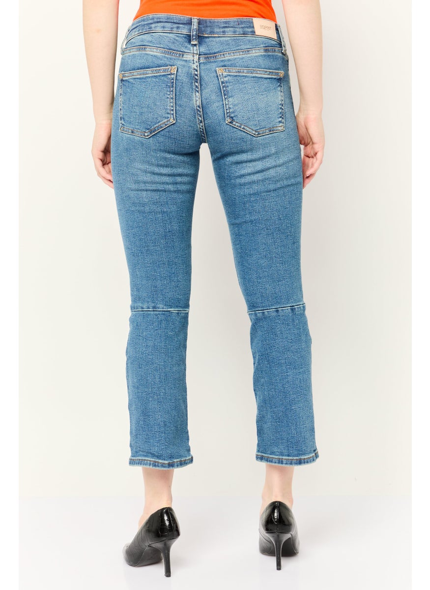 Women Bootcut Fit Washed Stretchable Jeans, Blue
